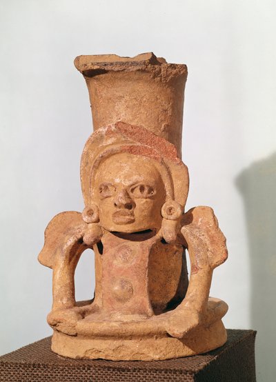 Encensoir en forme de figure assise, période préclassique (poterie) - Mayan